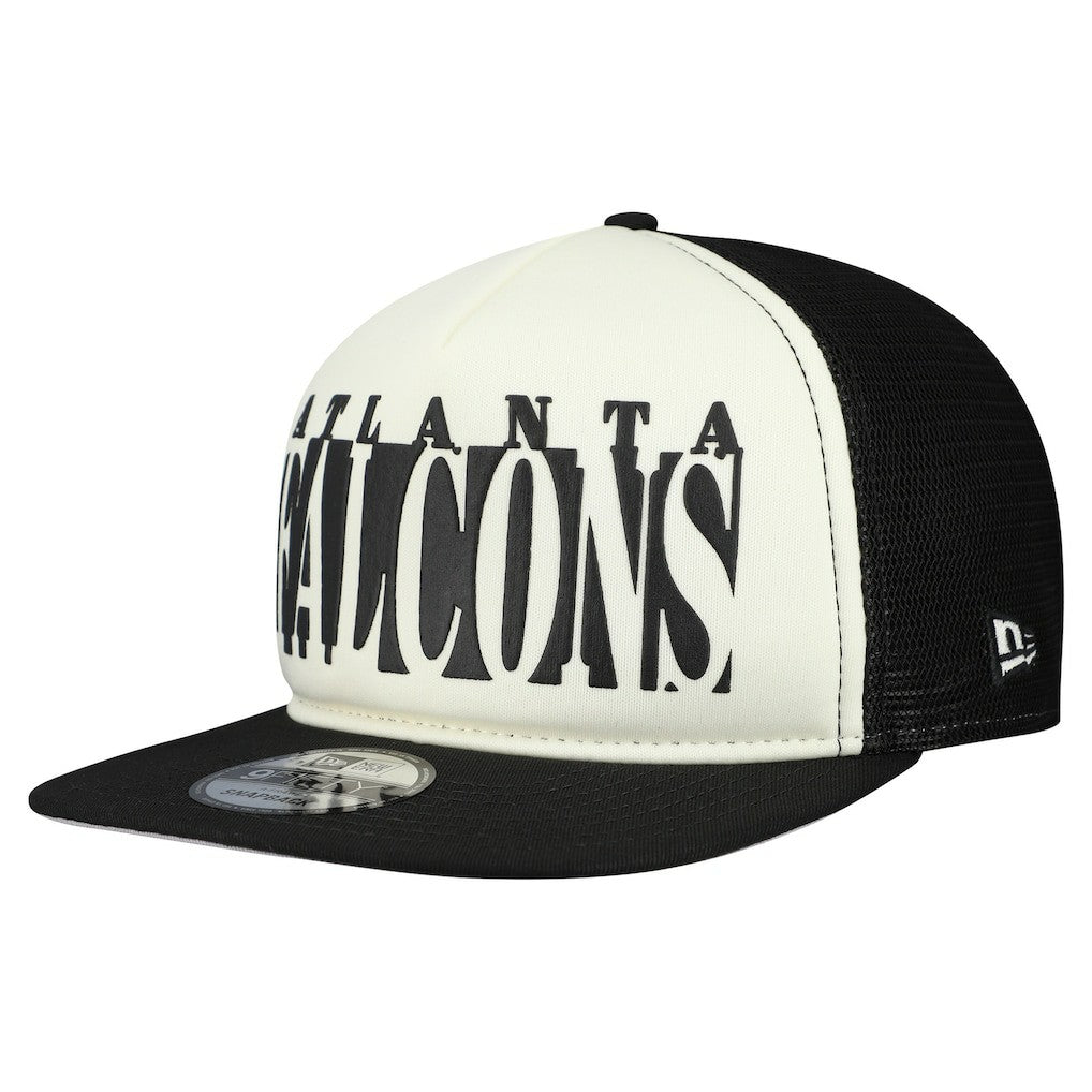 Atlanta Falcons New Era Cutout A-Frame 9FIFTY Snapback Hat - Cream/Black - NFL
