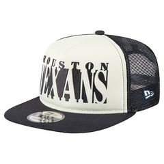 Houston Texans New Era Cutout A-Frame 9FIFTY Snapback Hat - Cream/Navy - NFL