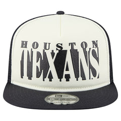 Houston Texans New Era Cutout A-Frame 9FIFTY Snapback Hat - Cream/Navy - NFL