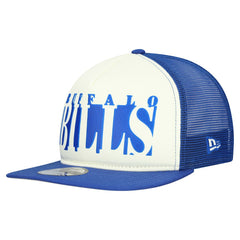 Buffalo Bills New Era Throwback Cutout A-Frame 9FIFTY Snapback Hat - Cream/Royal - NFL