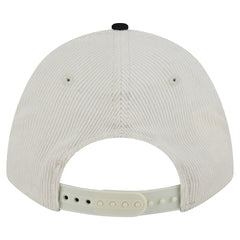 Cincinnati Bengals New Era Head Two-Tone Sided Corduroy 9FORTY A-Frame Adjustable Hat - Cream/Black - NFL