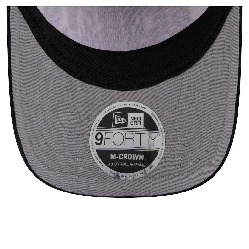 Cincinnati Bengals New Era Head Two-Tone Sided Corduroy 9FORTY A-Frame Adjustable Hat - Cream/Black - NFL