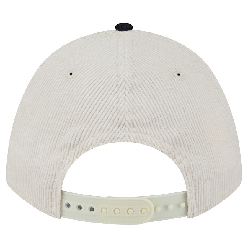 Houston Texans New Era Two-Tone Sided Corduroy 9FORTY A-Frame Adjustable Hat - Cream/Navy - NFL