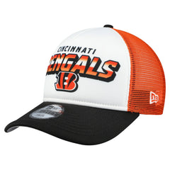 Cincinnati Bengals New Era Youth Streak 9FORTY A-Frame Adjustable Hat - White/Black - NFL