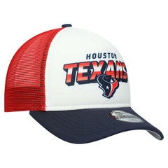 Houston Texans New Era Youth Streak 9FORTY A-Frame Adjustable Hat - White/Navy - NFL