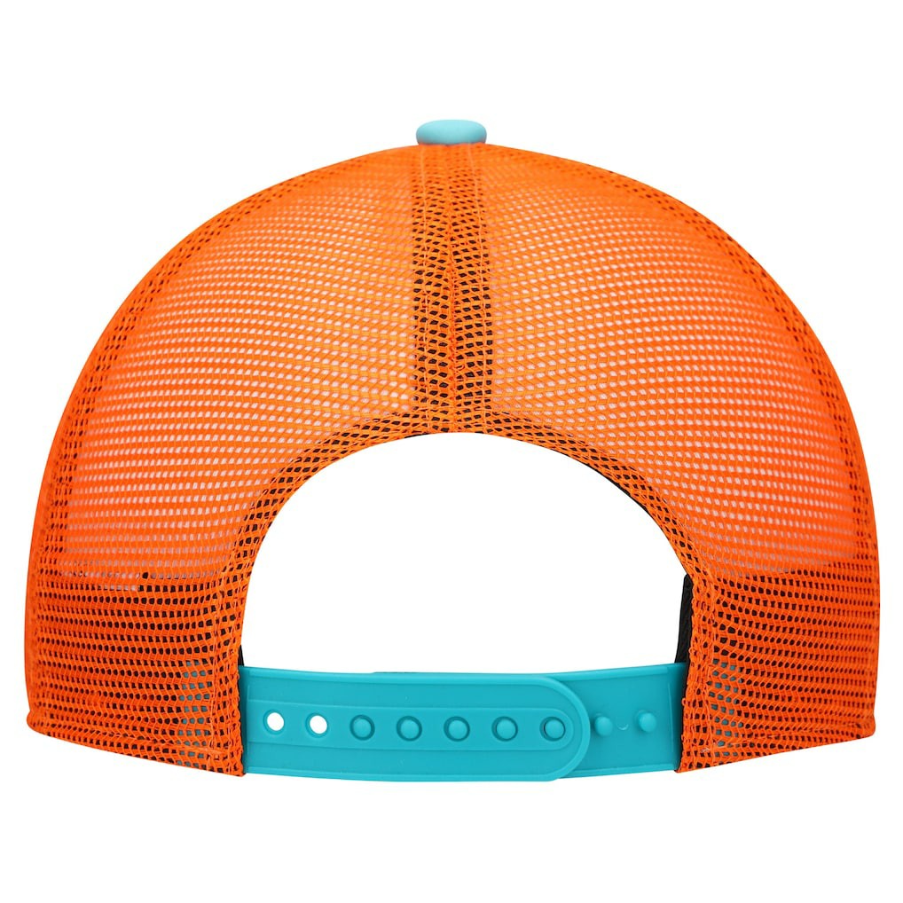 Miami Dolphins New Era Youth Streak 9FORTY A-Frame Adjustable Hat - White/Aqua - NFL