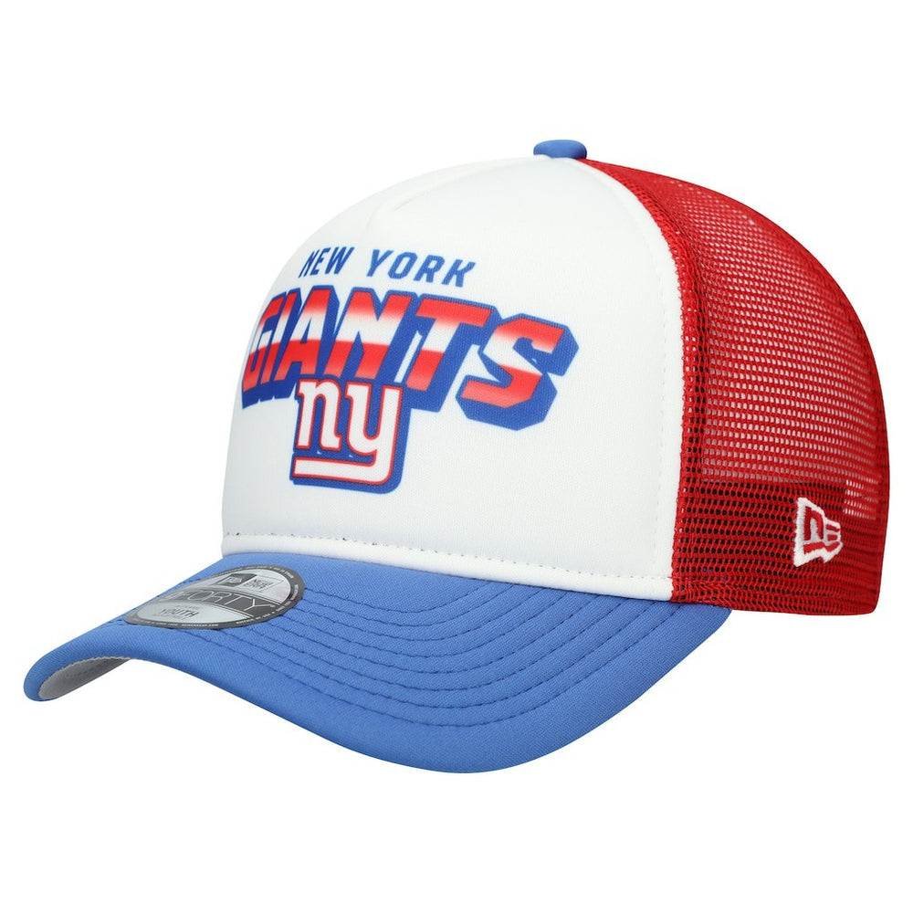 New York Giants New Era Youth Streak 9FORTY A-Frame Adjustable Hat - White/Royal - NFL