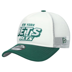 New York Jets New Era Youth Streak 9FORTY A-Frame Adjustable Hat - White/Green - NFL