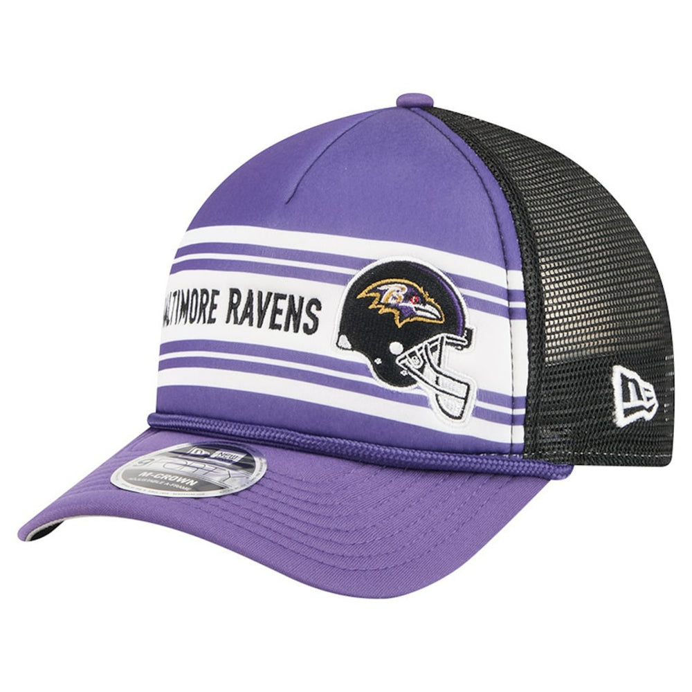 Baltimore Ravens New Era Linear A-Frame 9FORTY Adjustable Hat - Purple - NFL