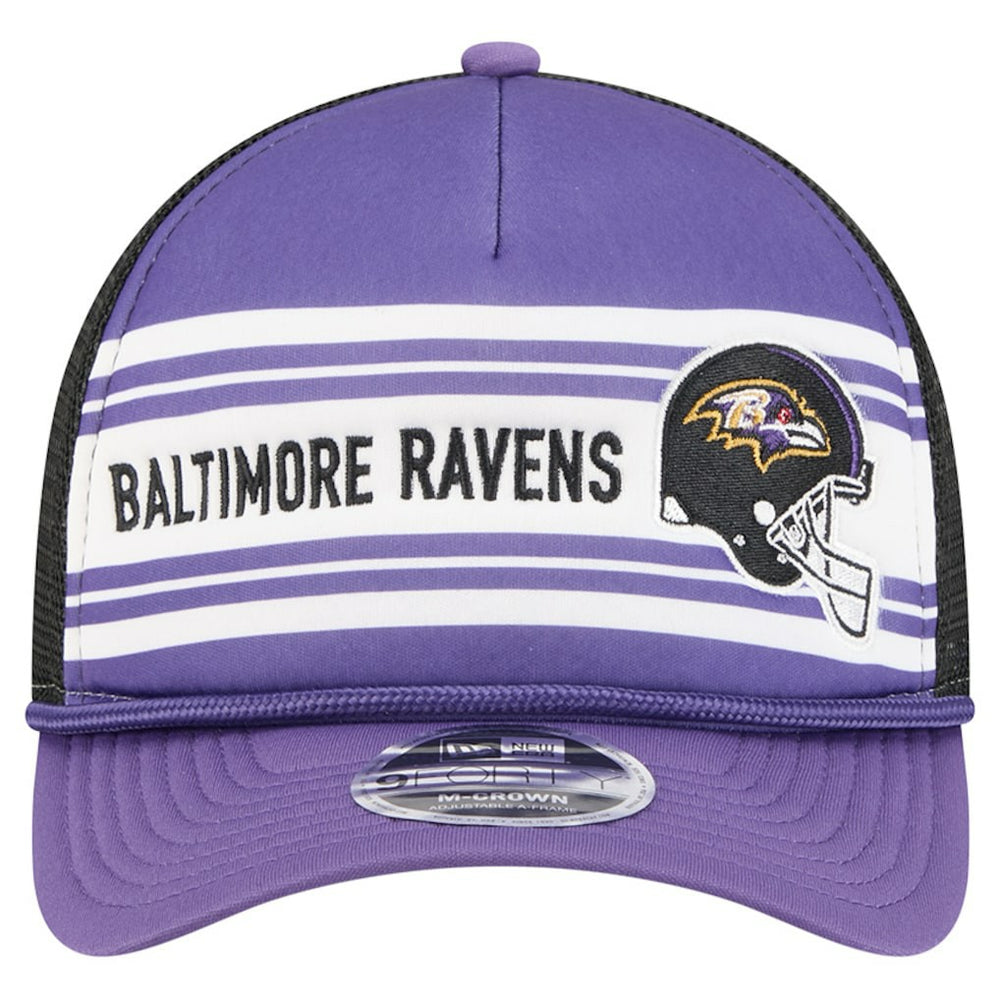 Baltimore Ravens New Era Linear A-Frame 9FORTY Adjustable Hat - Purple - NFL