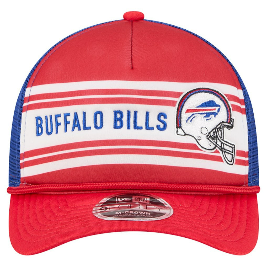 Buffalo Bills New Era Linear A-Frame 9FORTY Adjustable Hat - Red - NFL