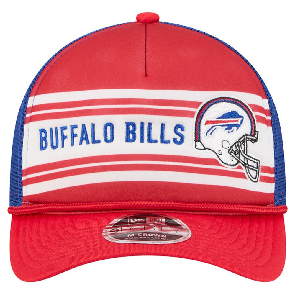 Buffalo Bills New Era Linear A-Frame 9FORTY Adjustable Hat - Red - NFL