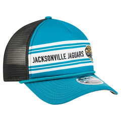 Jacksonville Jaguars New Era Throwback Linear A-Frame 9FORTY Adjustable Hat - Teal - NFL