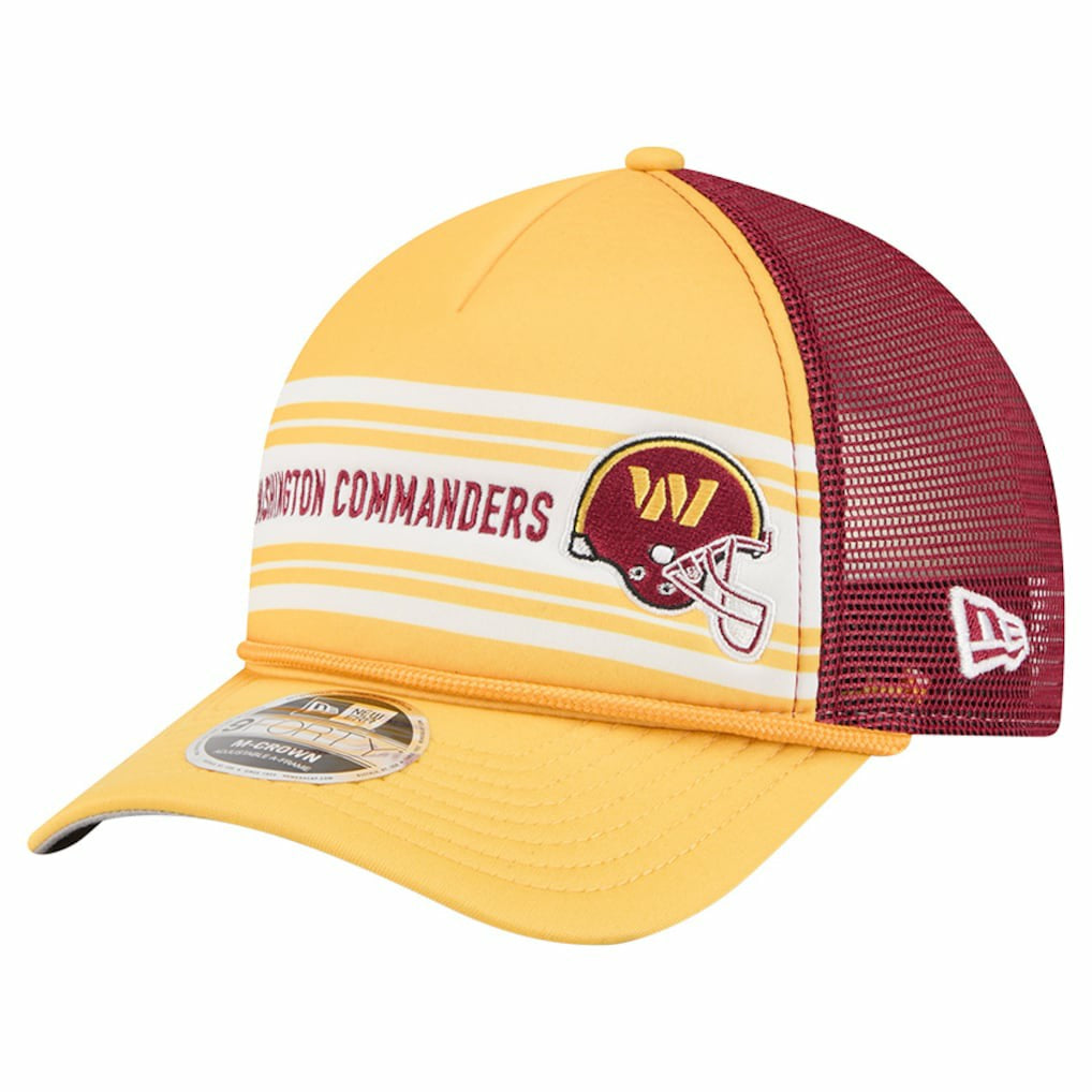 Washington Commanders New Era Linear A-Frame 9FORTY Adjustable Hat - Gold - NFL