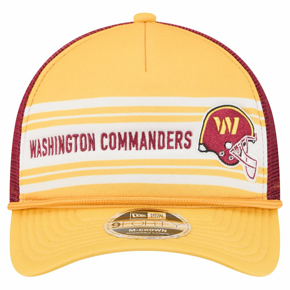 Washington Commanders New Era Linear A-Frame 9FORTY Adjustable Hat - Gold - NFL