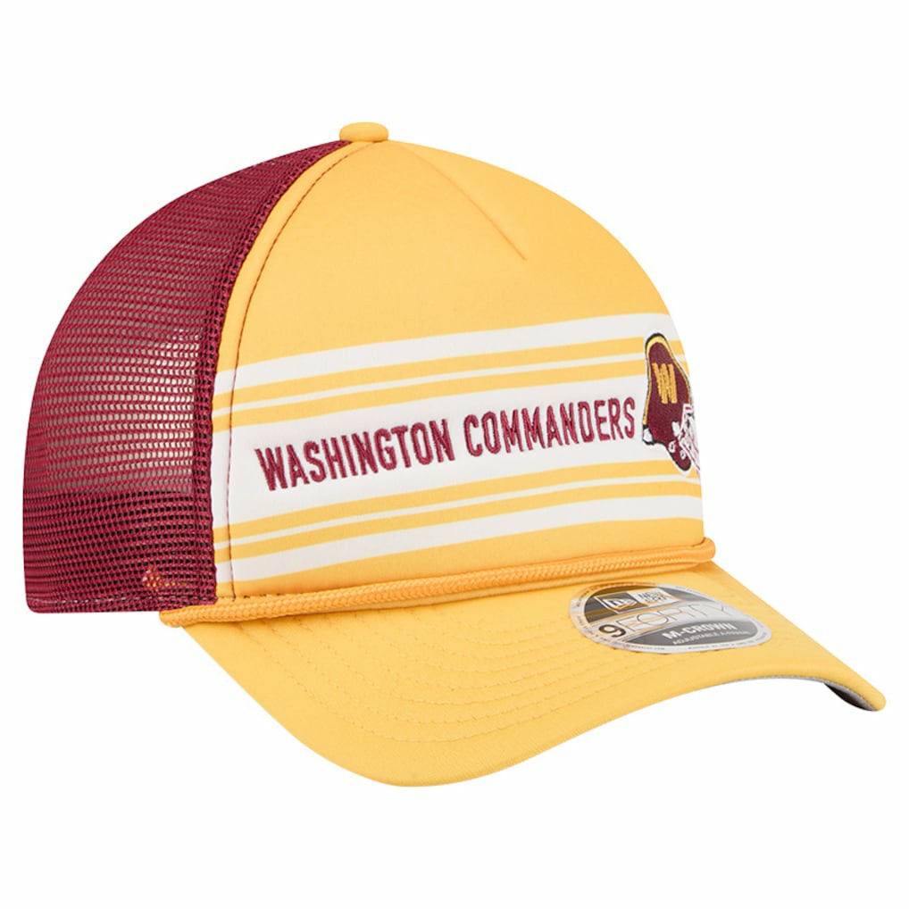 Washington Commanders New Era Linear A-Frame 9FORTY Adjustable Hat - Gold - NFL