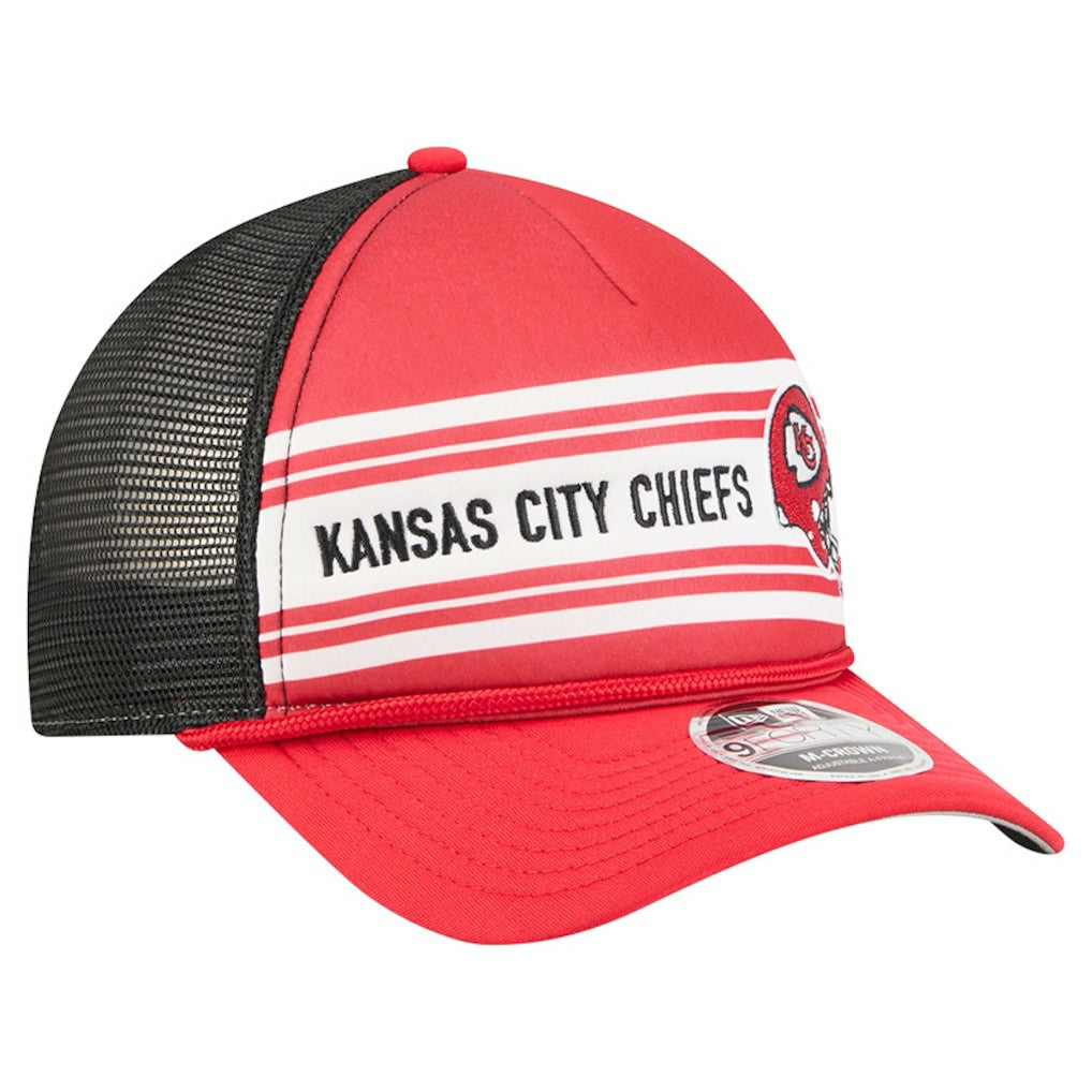 Kansas City Chiefs New Era Linear A-Frame 9FORTY Adjustable Hat - Red - NFL