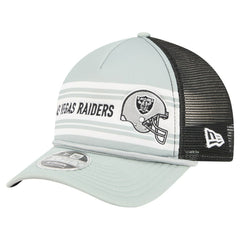 Las Vegas Raiders New Era Linear A-Frame 9FORTY Adjustable Hat - Silver - NFL