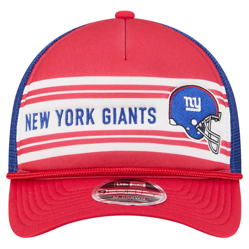 New York Giants New Era Linear A-Frame 9FORTY Adjustable Hat - Red - NFL