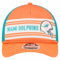 Miami Dolphins New Era Linear A-Frame 9FORTY Adjustable Hat - Orange - NFL