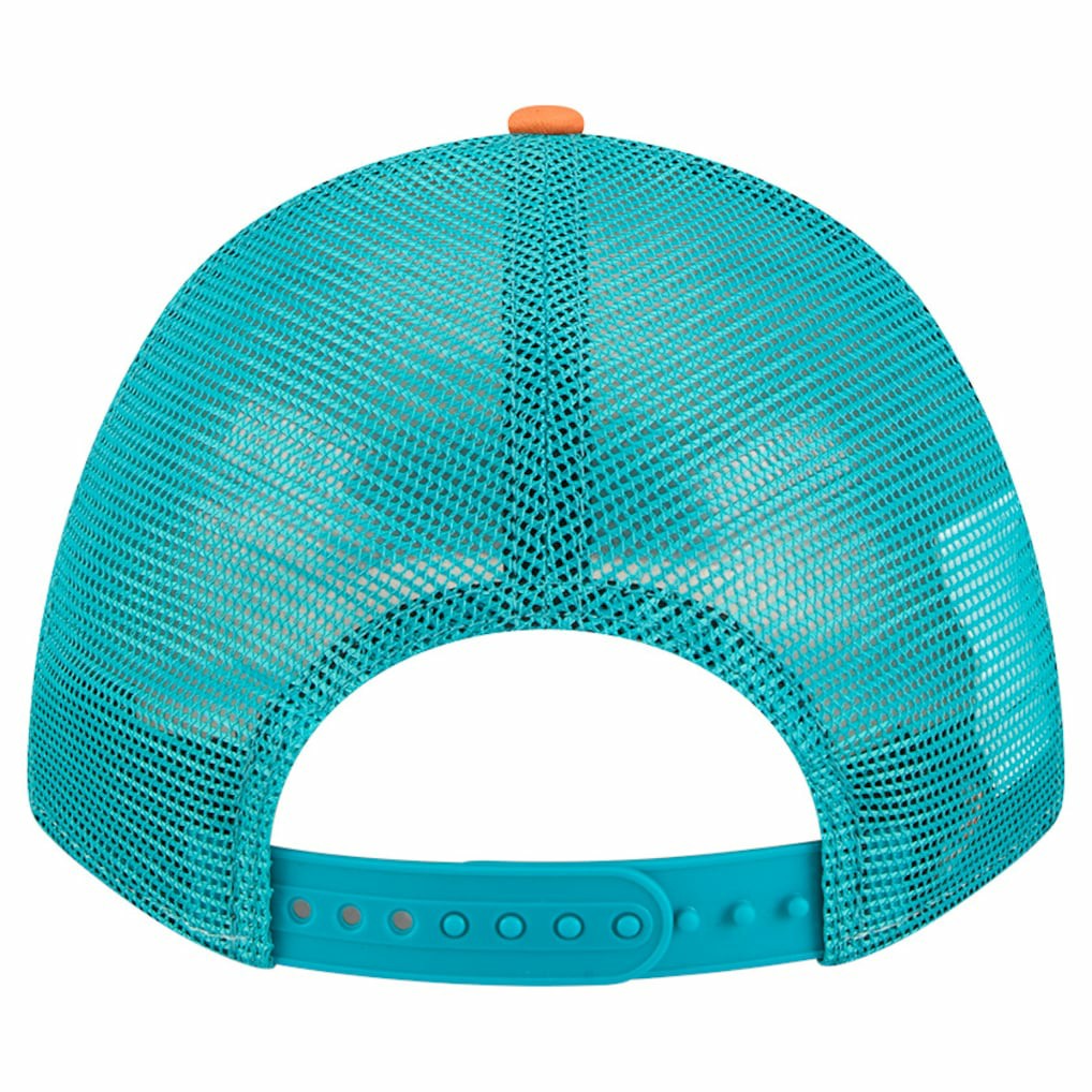 Miami Dolphins New Era Linear A-Frame 9FORTY Adjustable Hat - Orange - NFL