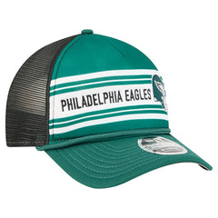 Philadelphia Eagles New Era Linear A-Frame 9FORTY Adjustable Hat - Green - NFL