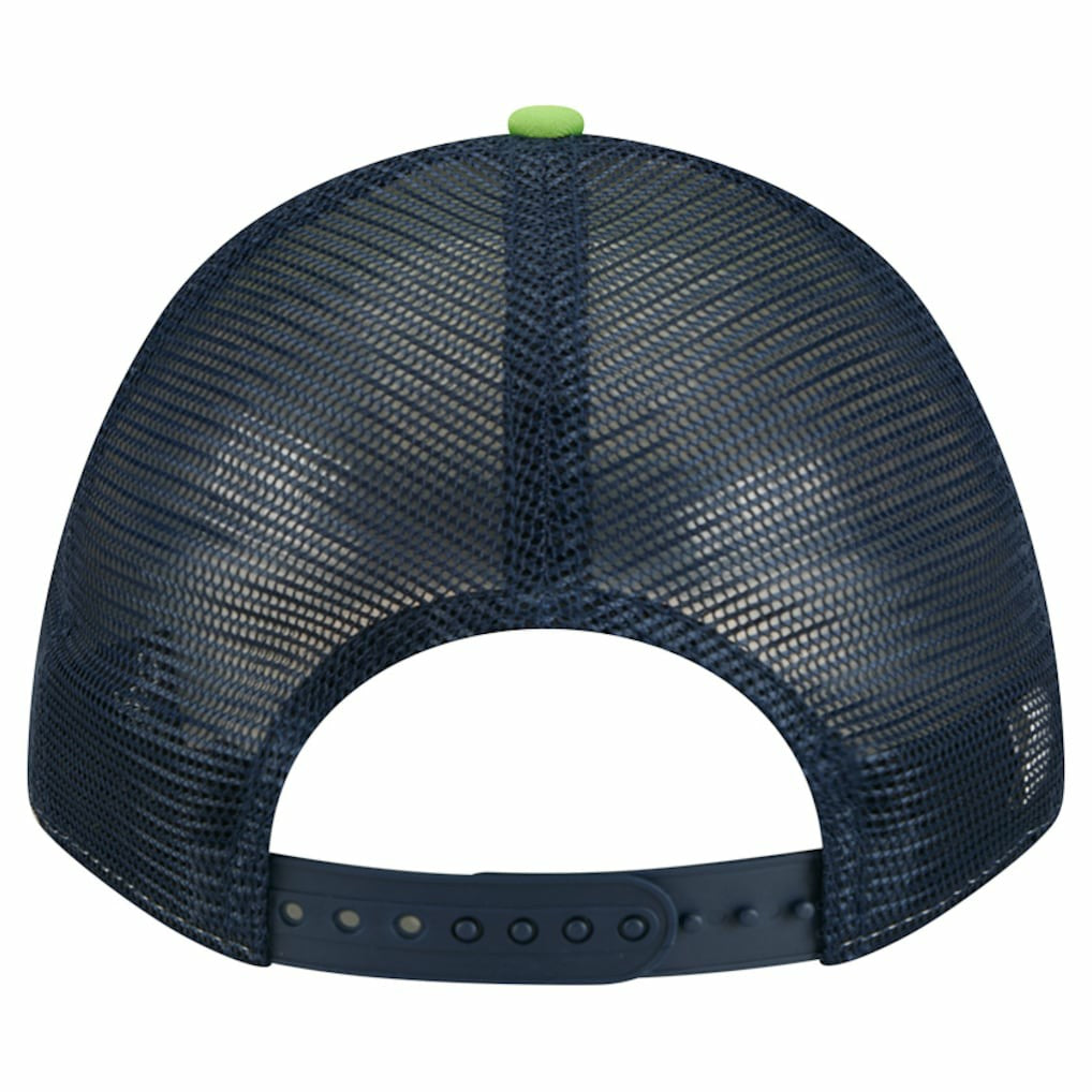 Seattle Seahawks New Era Linear A-Frame 9FORTY Adjustable Hat - Neon Green - NFL