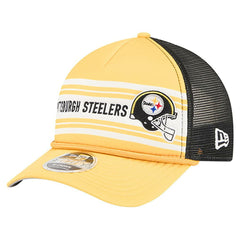 Pittsburgh Steelers New Era Linear A-Frame 9FORTY Adjustable Hat - Gold - NFL