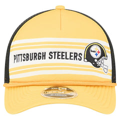 Pittsburgh Steelers New Era Linear A-Frame 9FORTY Adjustable Hat - Gold - NFL