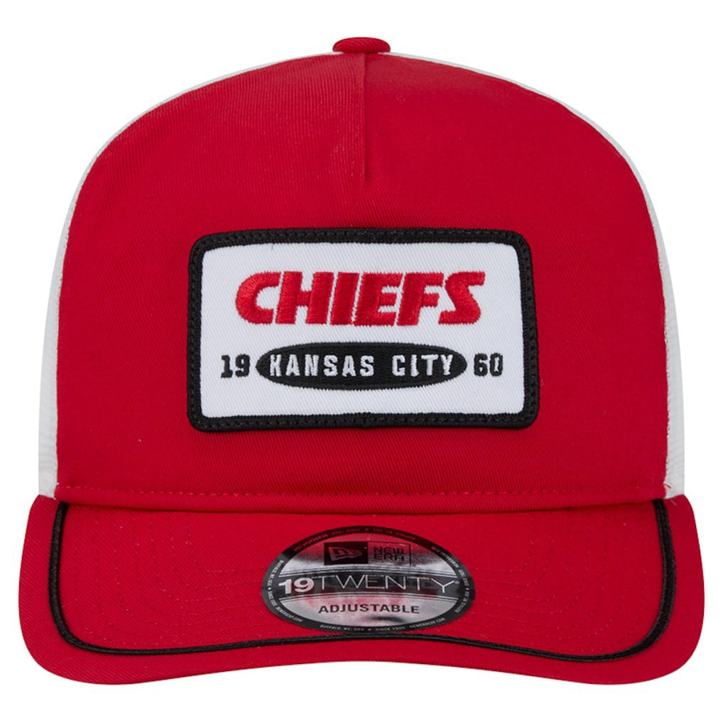 Kansas City Chiefs New Era Patch 19TWENTY Adjustable Hat - Red/White - NFL