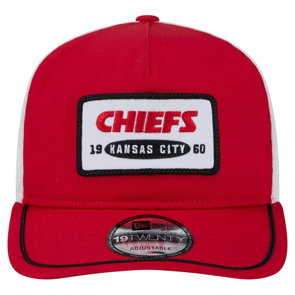 Kansas City Chiefs New Era Patch 19TWENTY Adjustable Hat - Red/White - NFL