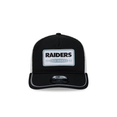 Las Vegas Raiders New Era Patch 19TWENTY Adjustable Hat - Black/White - NFL