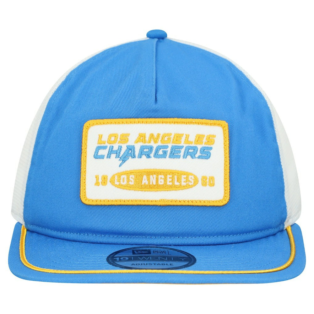 Los Angeles Chargers New Era Patch 19TWENTY Adjustable Hat - Powder Blue/White - NFL