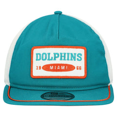 Miami Dolphins New Era Patch 19TWENTY Adjustable Hat - Aqua/White - NFL