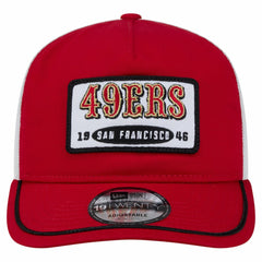 San Francisco 49ers New Era Patch 19TWENTY Adjustable Hat - Scarlet/White - NFL