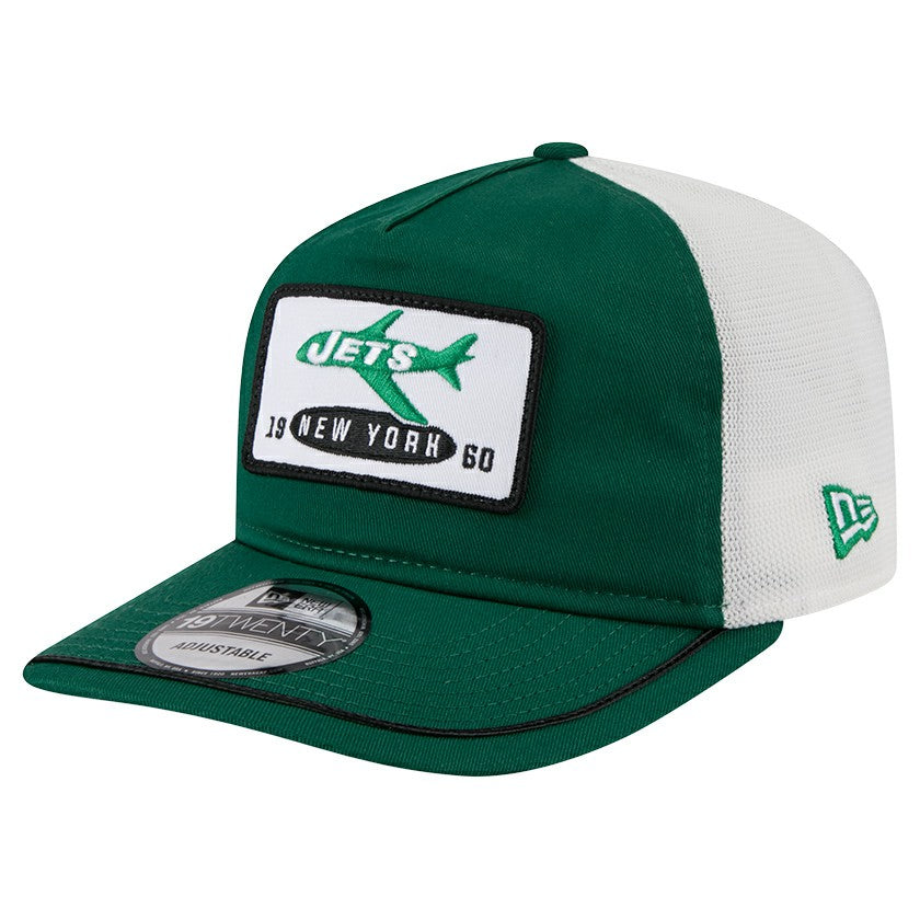 New York Jets New Era Patch 19TWENTY Adjustable Hat - Green/White - NFL