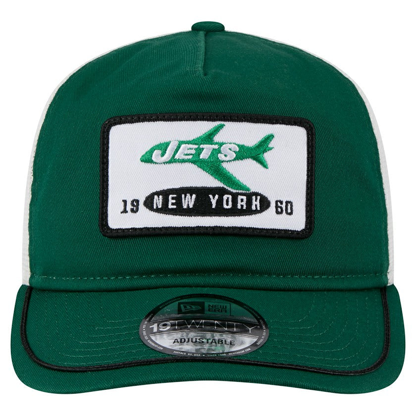 New York Jets New Era Patch 19TWENTY Adjustable Hat - Green/White - NFL