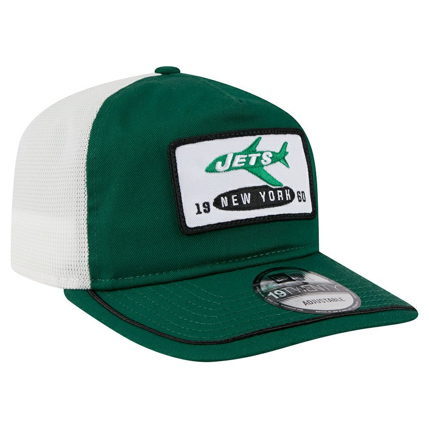 New York Jets New Era Patch 19TWENTY Adjustable Hat - Green/White - NFL
