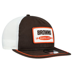 Cleveland Browns New Era Patch 19TWENTY Adjustable Hat - Brown/White - NFL