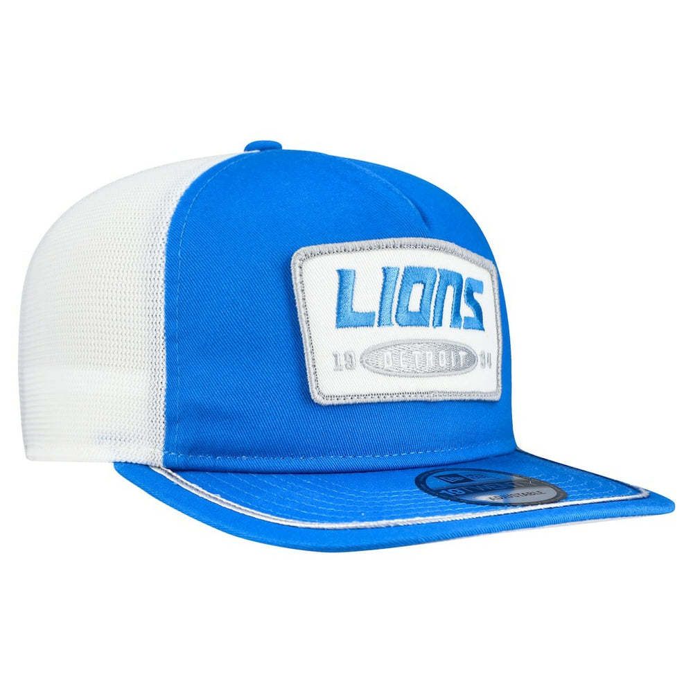 Detroit Lions New Era Patch 19TWENTY Adjustable Hat - Blue/White - NFL
