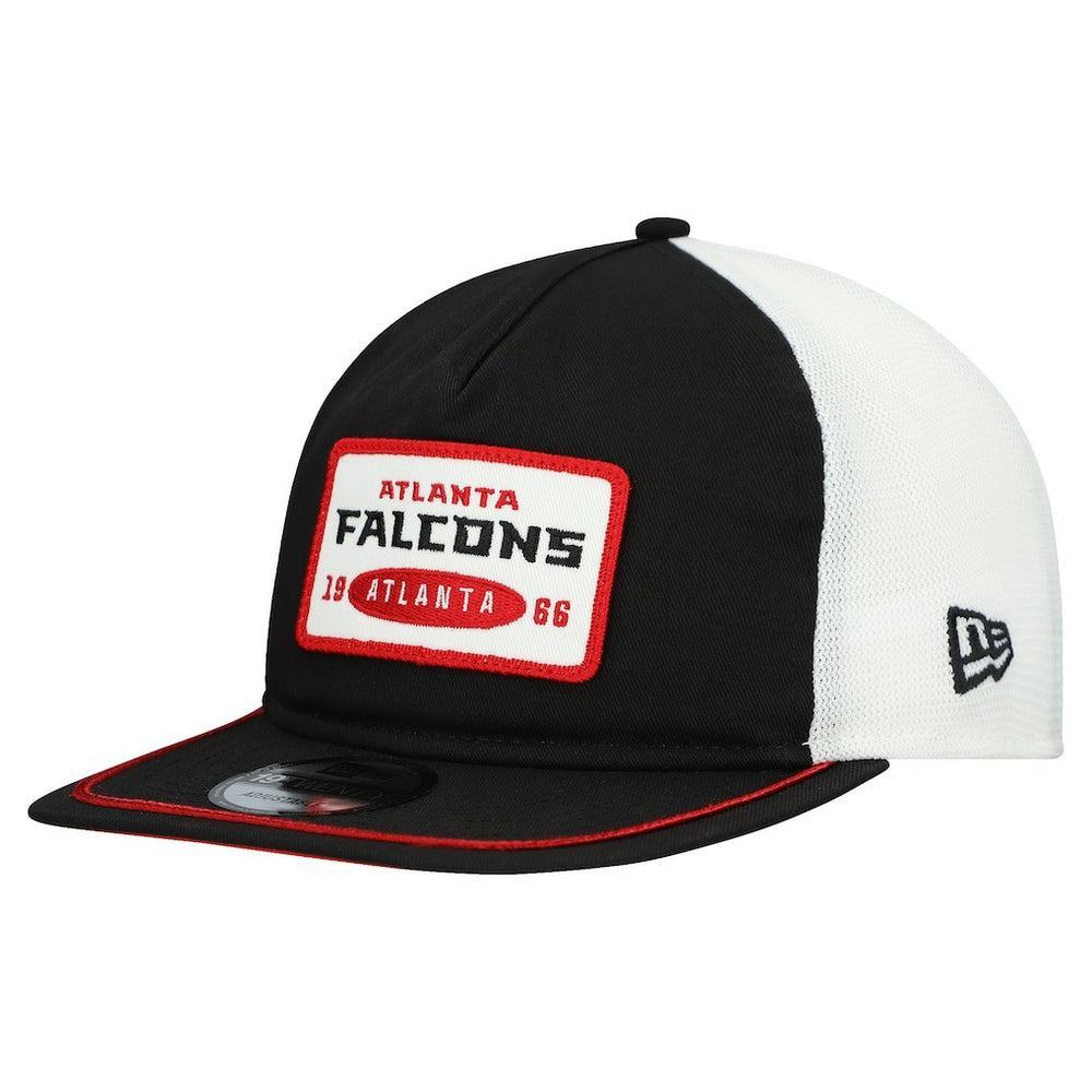 Atlanta Falcons New Era Patch 19TWENTY Adjustable Hat - Black/White - NFL