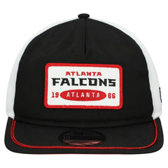 Atlanta Falcons New Era Patch 19TWENTY Adjustable Hat - Black/White - NFL