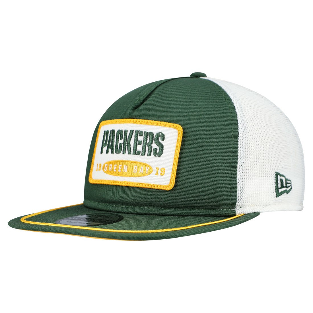Green Bay Packers New Era Patch 19TWENTY Adjustable Hat - Green/White - NFL