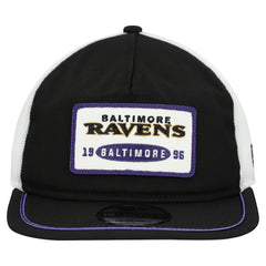 Baltimore Ravens New Era Patch 19TWENTY Adjustable Hat - Black/White - NFL