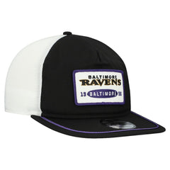 Baltimore Ravens New Era Patch 19TWENTY Adjustable Hat - Black/White - NFL