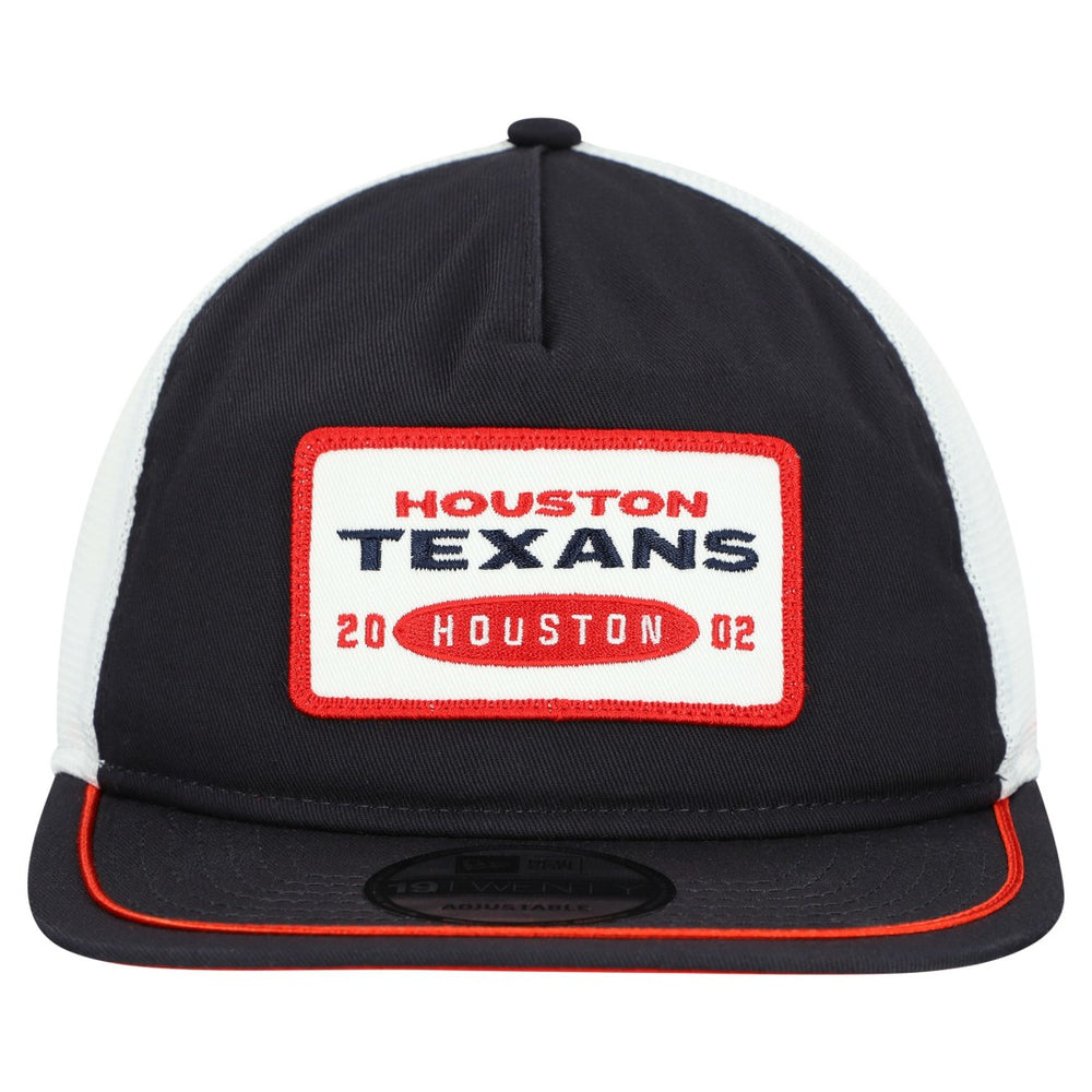 Houston Texans New Era Patch 19TWENTY Adjustable Hat - Navy/White - NFL