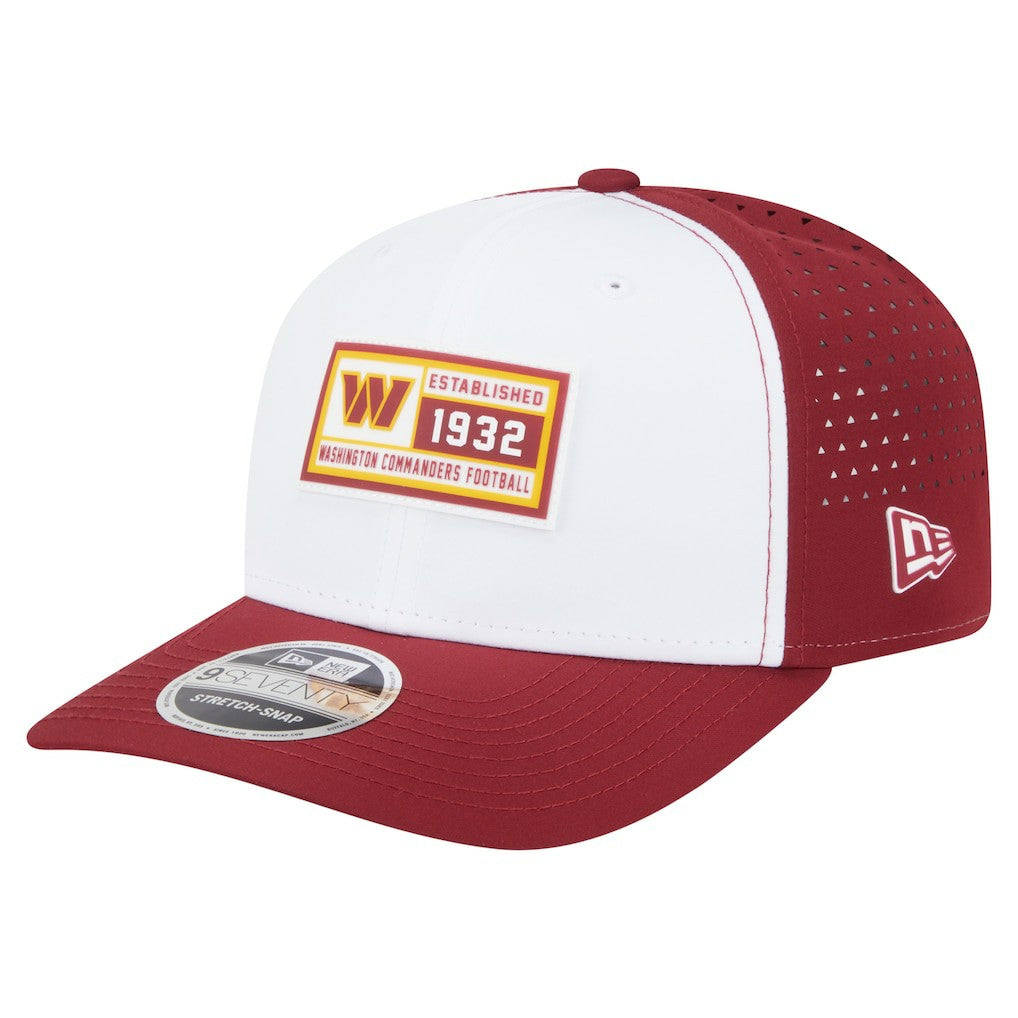Washington Commanders New Era Established Patch 9SEVENTY Adjustable Hat - White/Burgundy - NFL