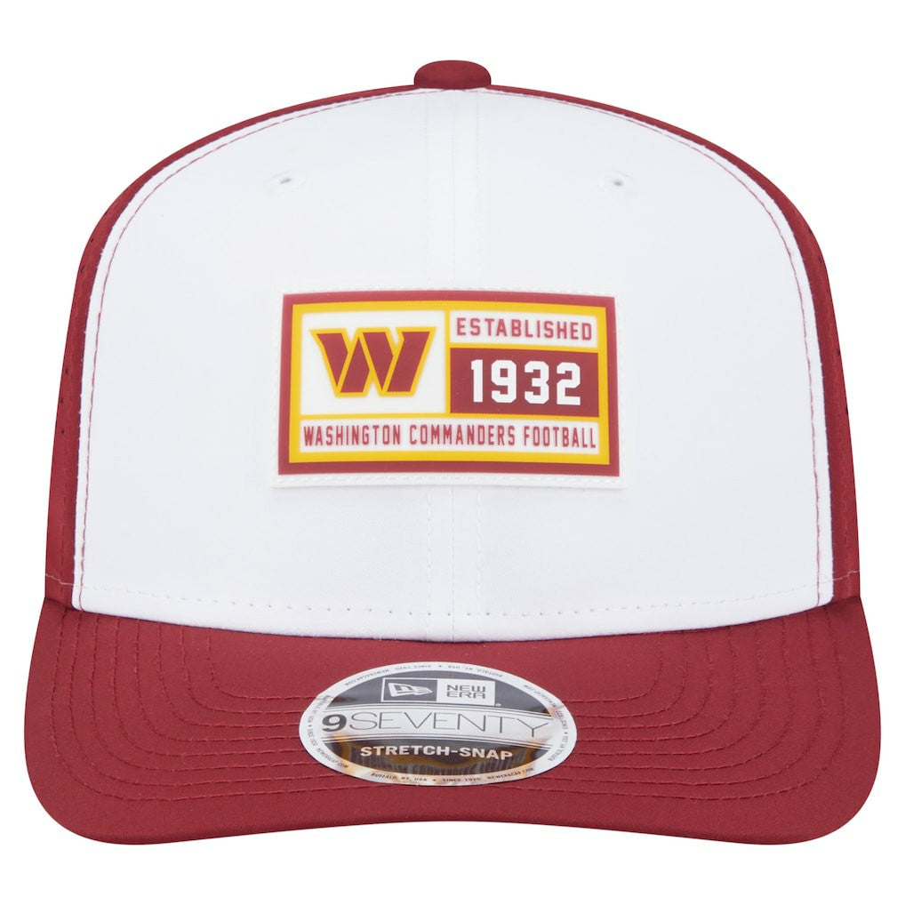 Washington Commanders New Era Established Patch 9SEVENTY Adjustable Hat - White/Burgundy - NFL