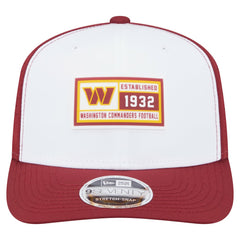 Washington Commanders New Era Established Patch 9SEVENTY Adjustable Hat - White/Burgundy - NFL