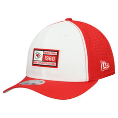 Kansas City Chiefs New Era Established Patch 9SEVENTY Adjustable Hat - White/Red - NFL